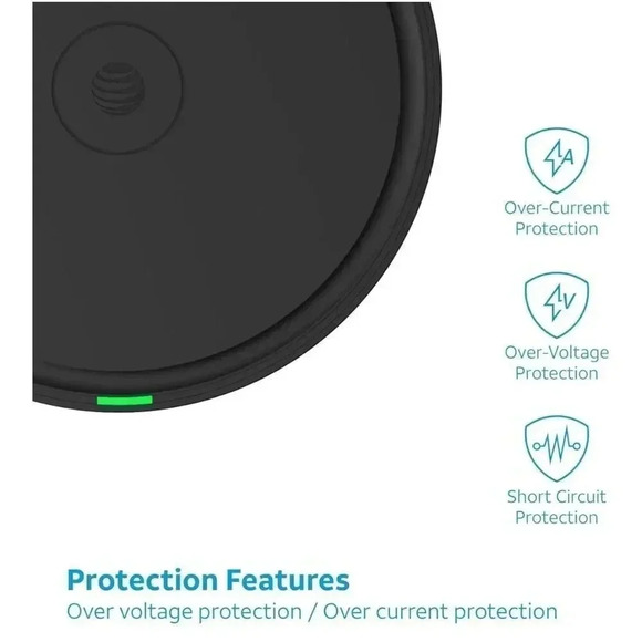 AT&T 15W Fast Charge Wireless Charging Pad Black New - Picture 5 of 9